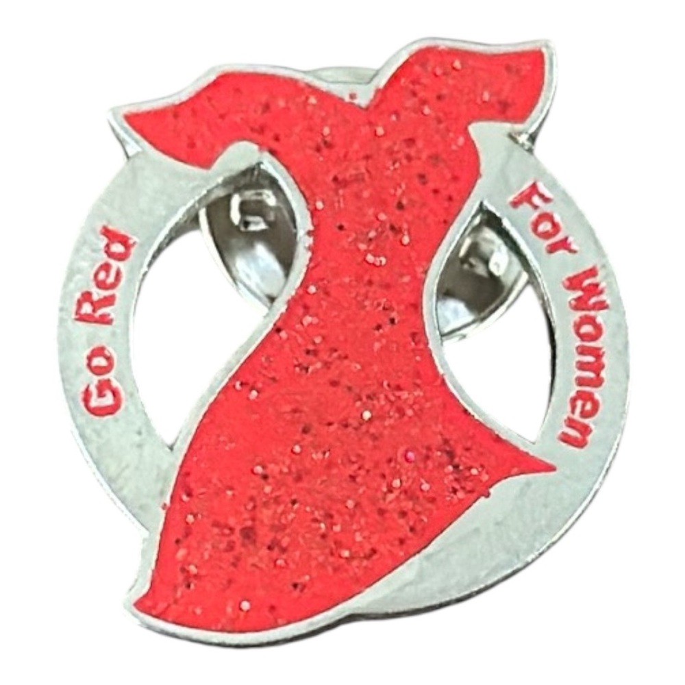 Go Red For Women Lapel Pin Pinback American Heart Association Red Dress